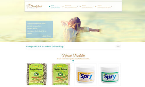 Webseite / Online-Shop: Beautyland