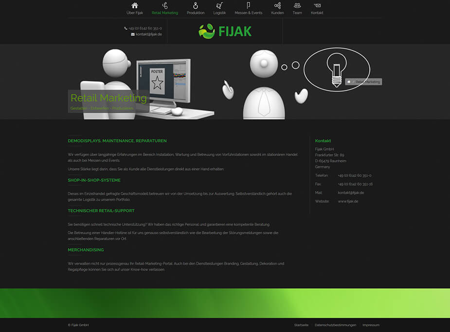 Webseite Spedition: Fijak