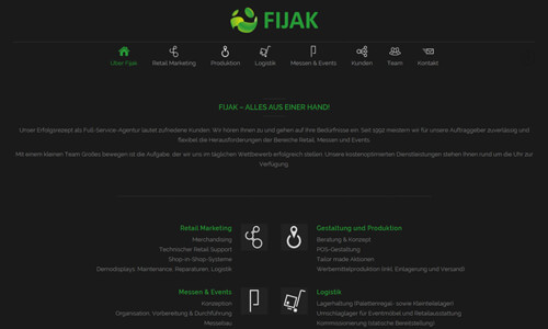 Webseite Spedition: Fijak