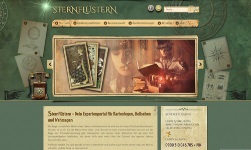 Webseite / Portal Kartenleger: Sternflüstern